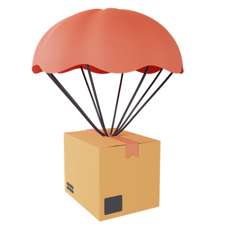 Entrega de caja de paracaídas  3D Icon