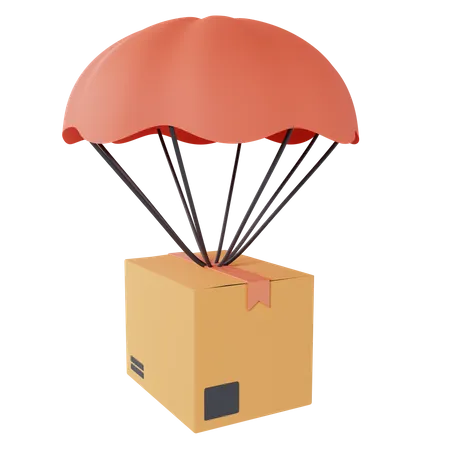 Entrega de caja de paracaídas  3D Icon
