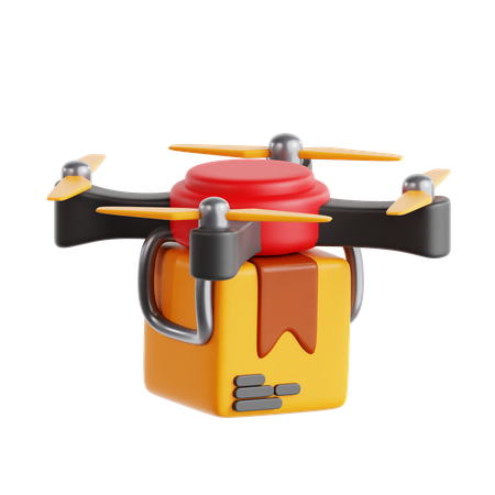 Entrega con drones  3D Icon