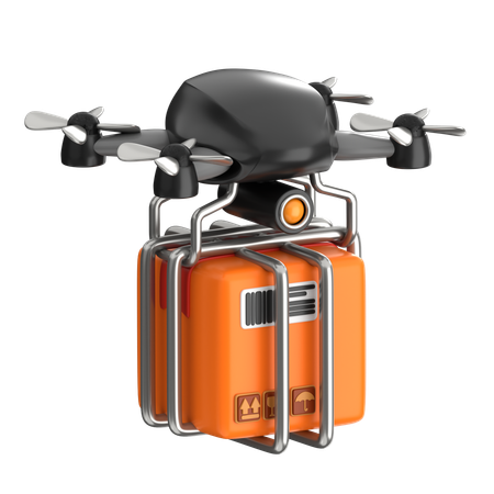 Entrega con drones  3D Icon