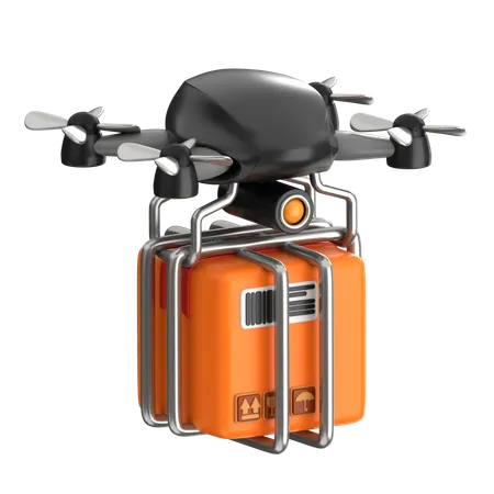 Entrega con drones  3D Icon