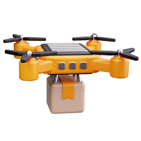 Entrega con drones  3D Icon