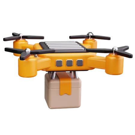 Entrega con drones  3D Icon