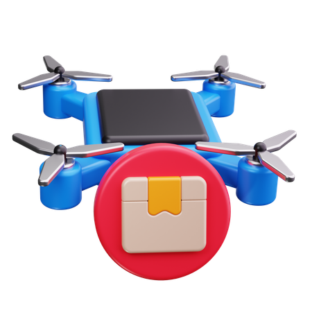 Entrega con drones  3D Icon