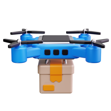 Entrega con drones  3D Icon