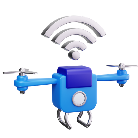 Entrega con drones  3D Icon