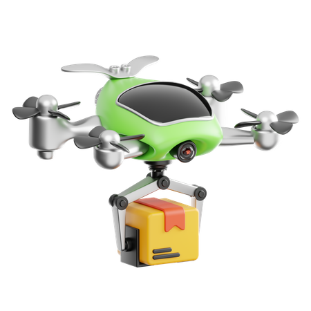 Entrega con drones  3D Icon