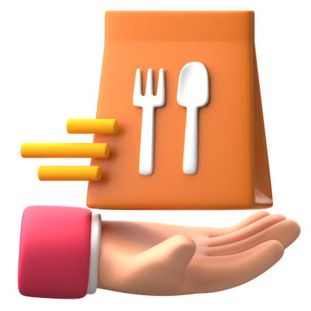 Entrega de alimentos  3D Icon