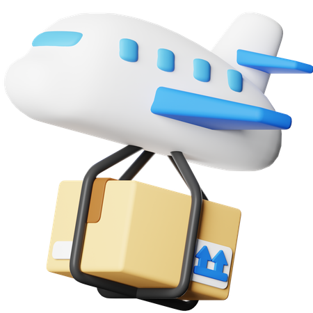 Entrega de avião  3D Icon