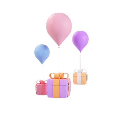 Entrega de balão de ar  3D Icon