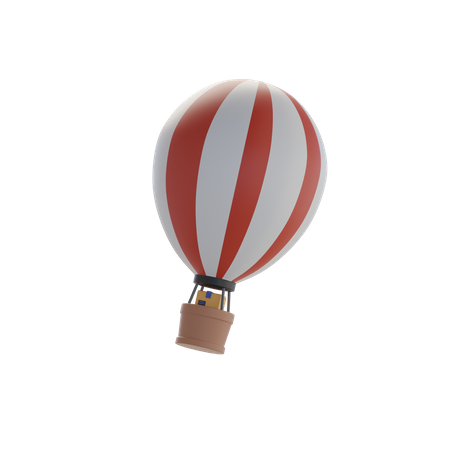 Entrega de balão de ar quente  3D Icon