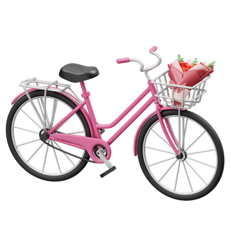 Entrega de bicicletas de flores  3D Icon