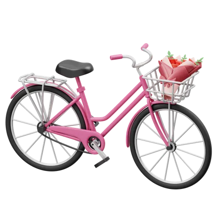 Entrega de bicicletas de flores  3D Icon