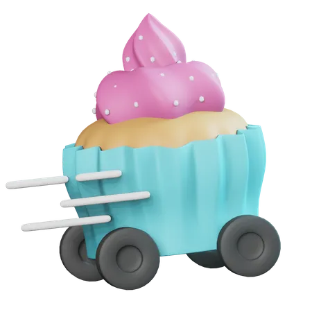 Entrega de cupcake  3D Icon