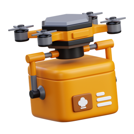 Entrega de drones  3D Icon
