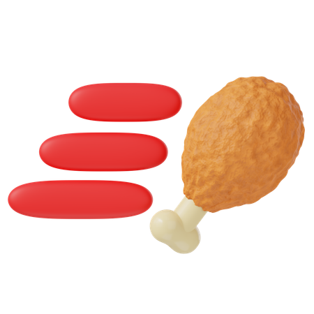Entrega de frango  3D Icon