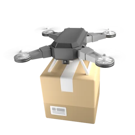 Entrega de pacotes com drones  3D Illustration