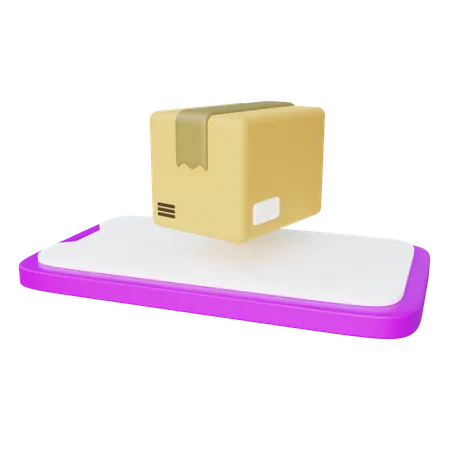 Entrega de paquetes de teléfonos móviles  3D Icon