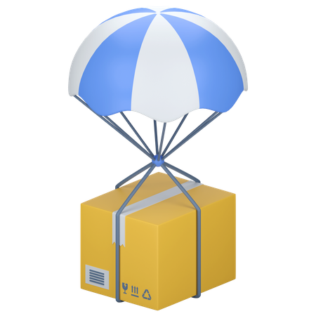 Entrega de pára-quedas  3D Icon