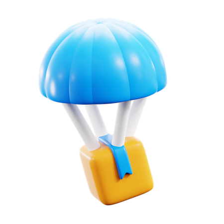 Entrega de pára-quedas  3D Icon