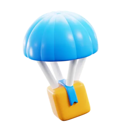 Entrega de pára-quedas  3D Icon