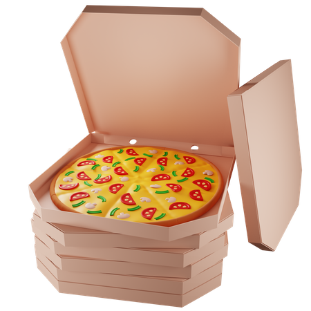 Delivery de pizza  3D Illustration