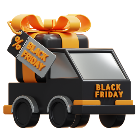 Entrega de presentes na black friday  3D Icon