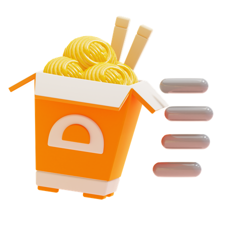 Entrega de ramen  3D Icon