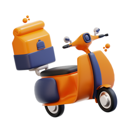 Entrega de scooter  3D Icon