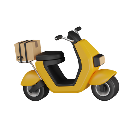 Entrega de scooter  3D Icon