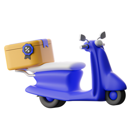 Entrega de scooter  3D Icon