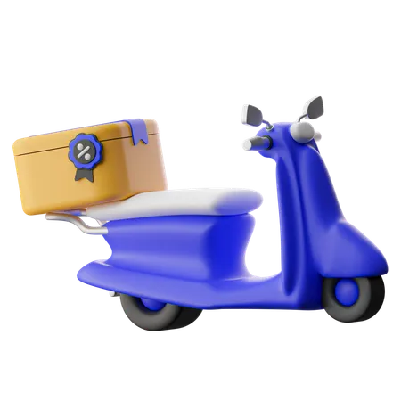 Entrega de scooter  3D Icon