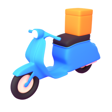 Entrega de scooter  3D Icon