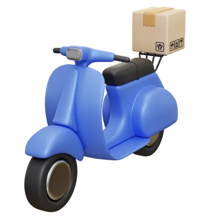 Entrega de scooter  3D Icon