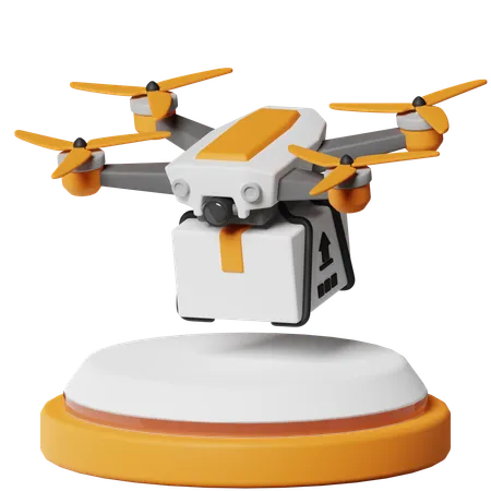 Entrega con drones  3D Icon