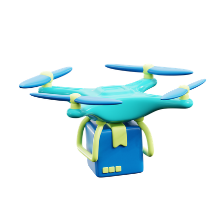 Entrega con drones  3D Icon