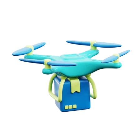 Entrega con drones  3D Icon