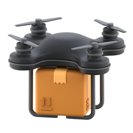 Entrega con drones  3D Icon