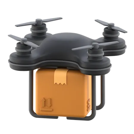 Entrega con drones  3D Icon