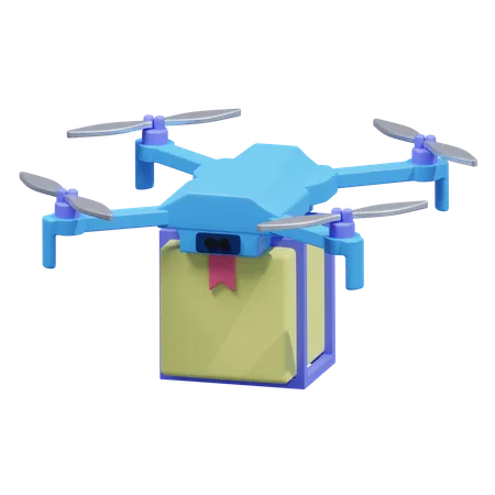 Entrega con drones  3D Icon