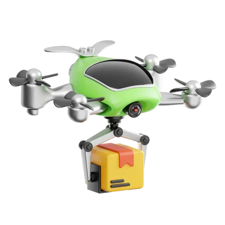 Entrega con drones  3D Icon