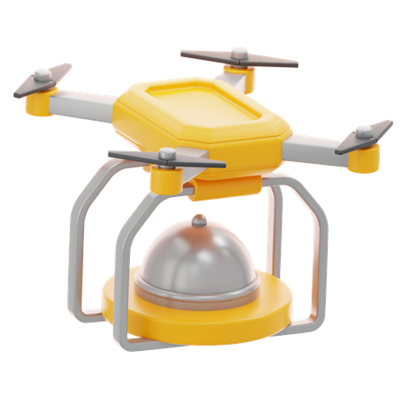 Entrega con drones  3D Icon