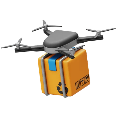 Entrega con drones  3D Icon