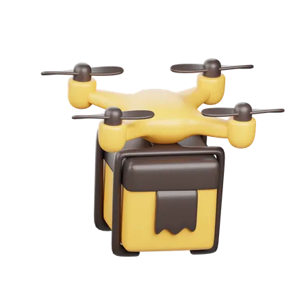 Entrega con drones  3D Icon