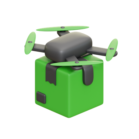 Entrega con drones  3D Icon