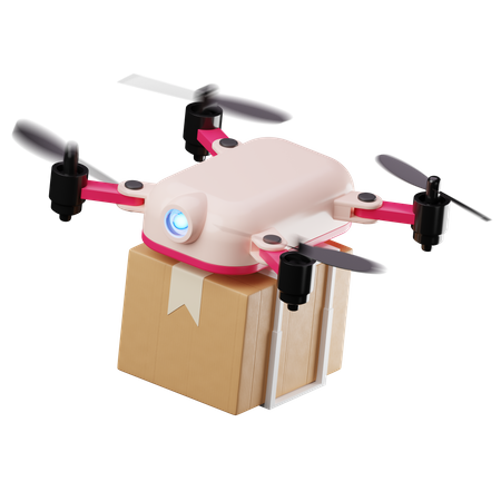 Entrega con drones  3D Illustration