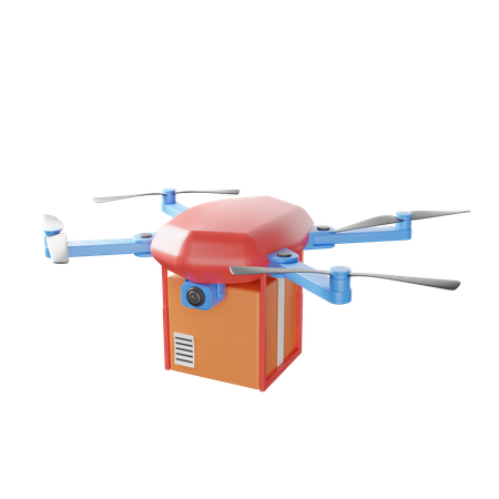 Entrega con drones  3D Illustration
