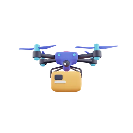 Entrega con drones  3D Icon