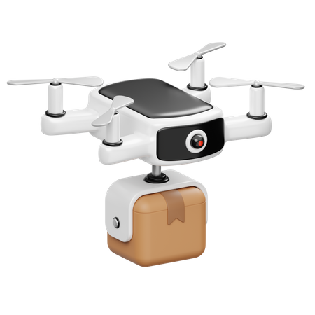 Entrega con drones  3D Icon