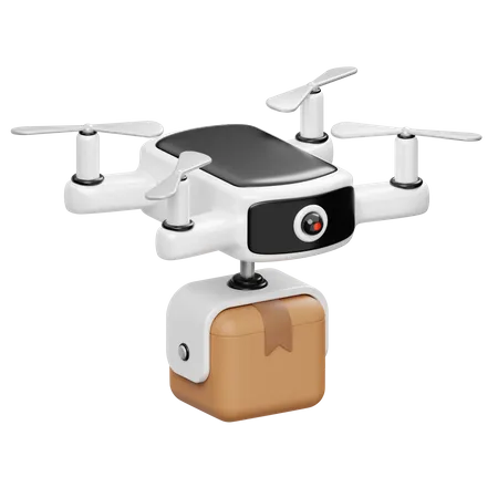 Entrega con drones  3D Icon